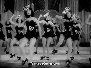 Burlesque Girls Dance on Stage (1940s Vintage)