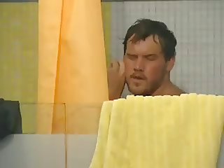 Big Brother Australia - Lane jerks off in the shower