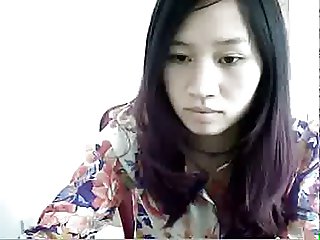 Chinese girl stripping down on webcam