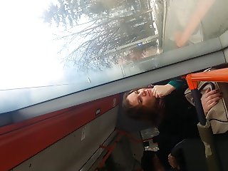 spy sexy mature face in bus romanian-haladita