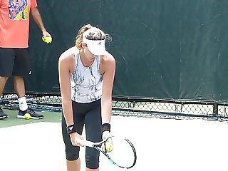 Garbine Muguruza sexy practice