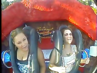 Oops Big Boobs & Tits in Roller coasters (Compilation)