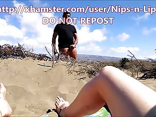 Stranger Cums on me in the Dunes